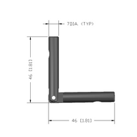 41-220-0 MODULAR SOLUTIONS PROFILE FASTNER<br>MITER CONNECTOR - END MOUNT DRILLING REQUIRED